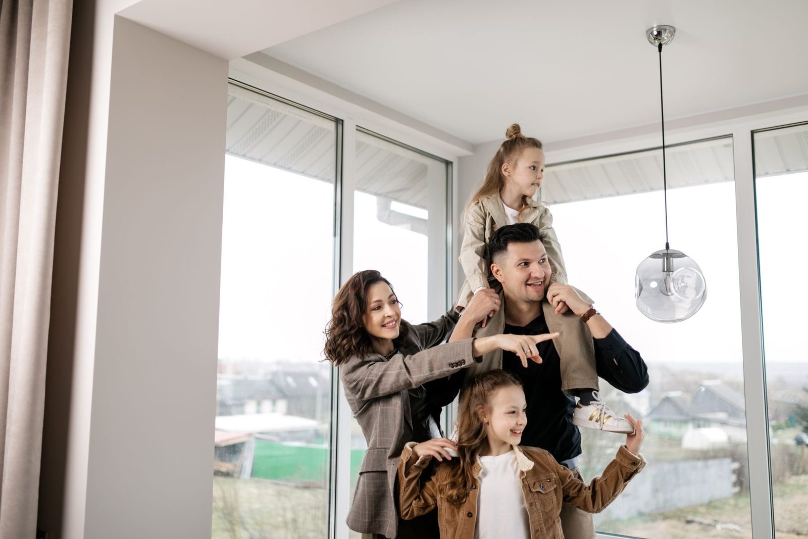 Family enjoying time together at home